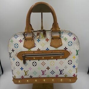 Louis Vuitton White Murakami Alma